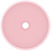 vidaXL Luxury Bathroom Basin Round Matt Pink 12.8x5.5" Ceramic