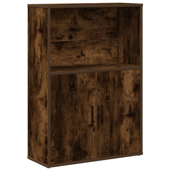 vidaXL Bookcase Smoked oak Engineered wood Standard Bookcase