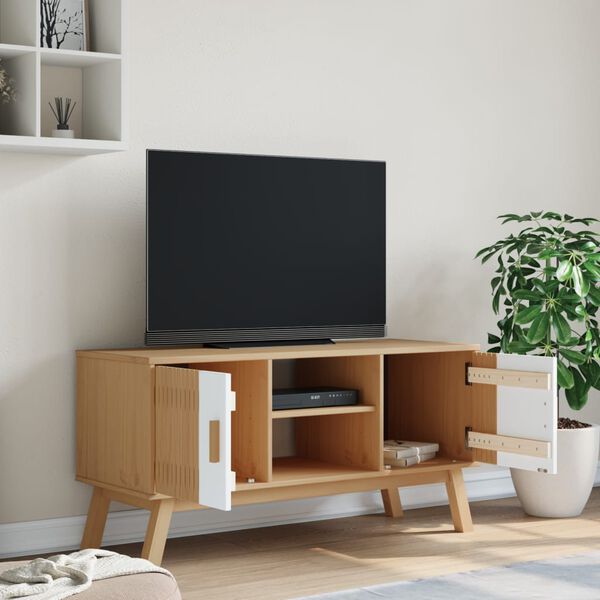 vidaXL TV Cabinet White and brown