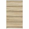 vidaXL Drawer Cabinet Sonoma oak Engineered wood 23.6 x 14.2 x 40.6 in