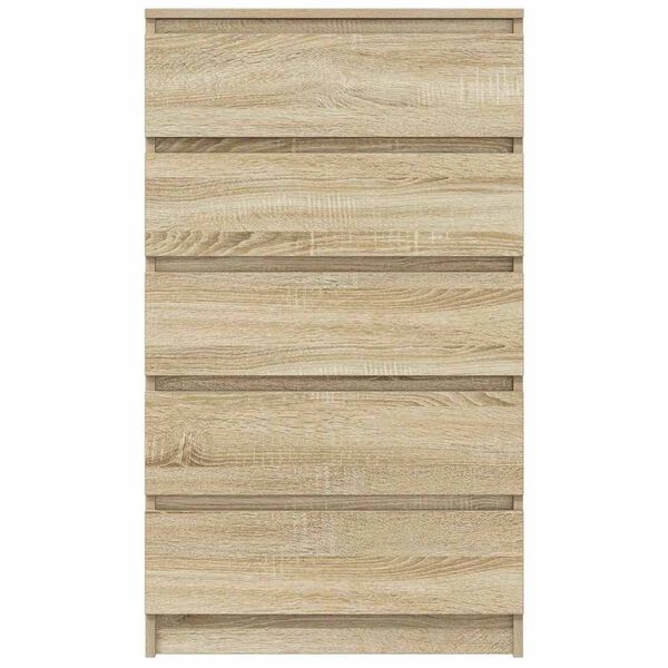 vidaXL Drawer Cabinet Sonoma oak Engineered wood 23.6 x 14.2 x 40.6 in