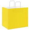 vidaXL Paper Bags 250 pcs with Handles Yellow 12.6x8.7x11.0"