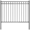 vidaXL Garden Fence Steel 5.9 ft x 3.3 ft Black