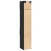 vidaXL Slim Storage Cabinet Black Engineered Wood Slim