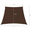 vidaXL Sunshade Sail Oxford Fabric Trapezium 2/4x9.8' Brown