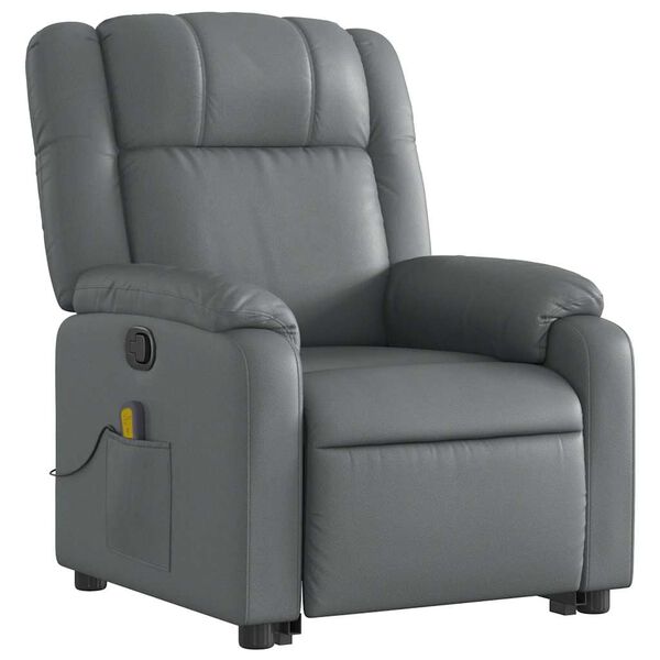 vidaXL Stand Up Massage Recliner Chair Grey