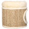 vidaXL Cat House Beige Flakeboard, Seagrass, Plush Small Nice Design