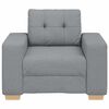 vidaXL Sofa Chair Light Grey Polyester, Plywood, Steel Single Sofa Chair