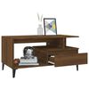 vidaXL Coffee Table Brown Oak Engineered wood, Metal 35.4x19.3x17.7 in