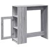vidaXL Bar Table Grey Sonoma Engineered wood Tall Bar Table