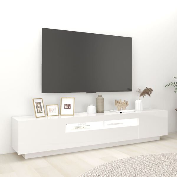 vidaXL TV Cabinet High gloss white Engineered wood Large TV Cabinet