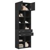 vidaXL Storage Cabinet Black Engineered Wood Large Storage Cabinet