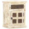 vidaXL Bedside Cabinet White Solid Mango Wood 15.7x11.8x19.7 in