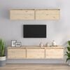 vidaXL TV Cabinet Set of 5 Untreated Solid Pine Wood Medium