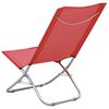 vidaXL Beach Chair Set of 2 Red Oxford fabric with PE coating, steel