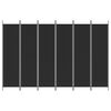vidaXL 6-Panel Room Divider Black 118.1"x78.7" Fabric