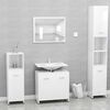 vidaXL Bathroom Cabinet High gloss white Engineered wood Small