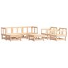 vidaXL Garden Lounge Set Beige Cushions on Pine Frame