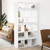 vidaXL Room Divider White Engineered Wood 39.4 in x 13.0 in x 73.8 in