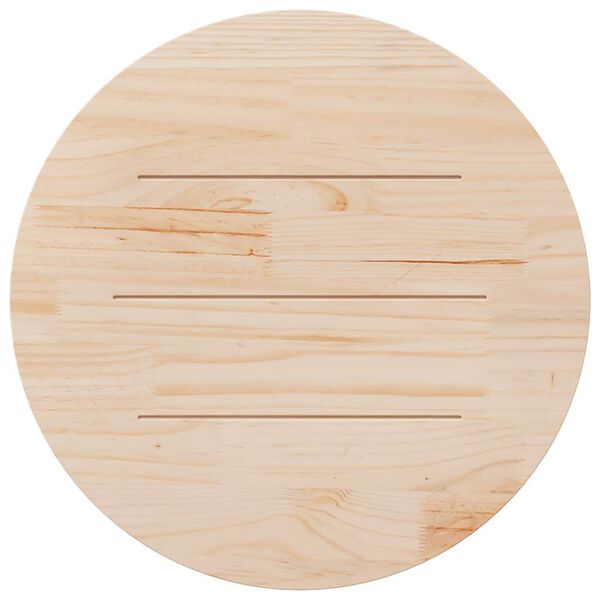 vidaXL Table Top Ø35.4"x1" Solid Wood Pine