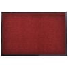 vidaXL Doormat Red PVC backing, Polyester front 35.4 x 23.6 in Non-slip