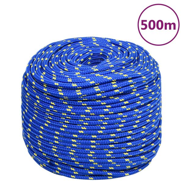 vidaXL Boat Rope Blue 0.39 " 1640.4 ' Polypropylene