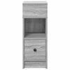 vidaXL Bedside Cabinet Gray sonoma Engineered wood Compact