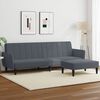 vidaXL Sofa Bed Dark Grey Velvet (100% polyester), wood, plastic Standard