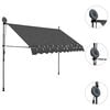 vidaXL Retractable Awning Charcoal Polyester with PU coating