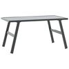 vidaXL Garden Coffee Table Black Powder-coated steel Medium Durable