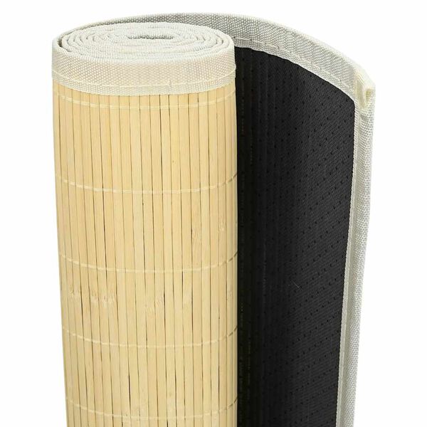 vidaXL Rug Natural Bamboo 63 x 90 in Non-slip Rug Rectangular