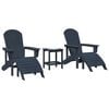 vidaXL Garden Lounge Furniture 3 pcs Navy 38 x 38 x 46cm Plastic