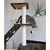 Kerbl Cat Scratching Post Dark Gray Wood, Sisal rope 59.1 in tall