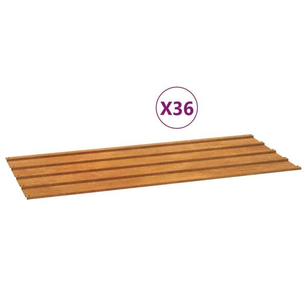 vidaXL Roof Panels 36 pcs Rusty 39.4"x17.3" Corten Steel