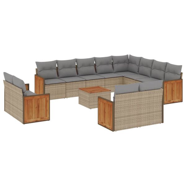 vidaXL Garden Sofa Set Beige