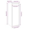 vidaXL Wall Cabinet Set of 2 White Solid pine wood Medium Wall Cabinet