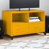 vidaXL TV Cabinet Mustard Yellow Cold-rolled Steel Compact TV Cabinet