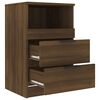 vidaXL Bedside Cabinet Set of 2 Brown Oak Engineered wood Medium