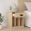 vidaXL Bedside Cabinet Sonoma Oak Engineered Wood Medium Bedside Cabinet