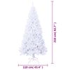 vidaXL Artificial Christmas Tree White PVC and Steel 82.7 in