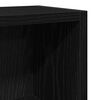 vidaXL CD Cabinet Set of 2 Black Oak Engineered Wood Tall and Narrow
