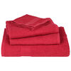 vidaXL Hand Towel Set of 2 Red 100% Cotton 19.7x39.4 in, Medium