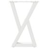 vidaXL Coffee Table Leg White Powder-coated steel Medium Adjustable Feet
