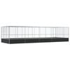vidaXL Aviary Silver and anthracite Galvanized steel Large Durable