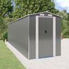 vidaXL Garden Shed Light grey Galvanized Steel Large Garden Shed