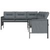 vidaXL Garden Corner Sofa Dark grey, Anthracite