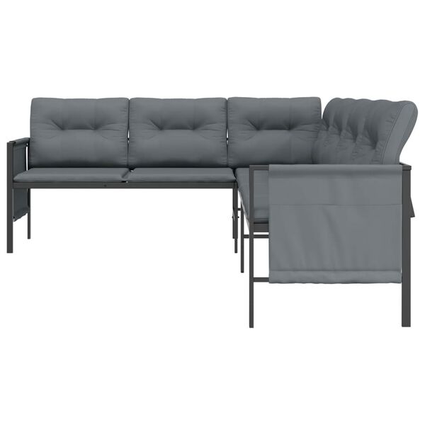 vidaXL Garden Corner Sofa Dark grey, Anthracite