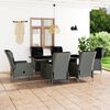vidaXL Outdoor Dining Set Light Grey, Black