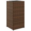 vidaXL Garden Planter Set of 2 Brown Powder-coated steel, PE rattan