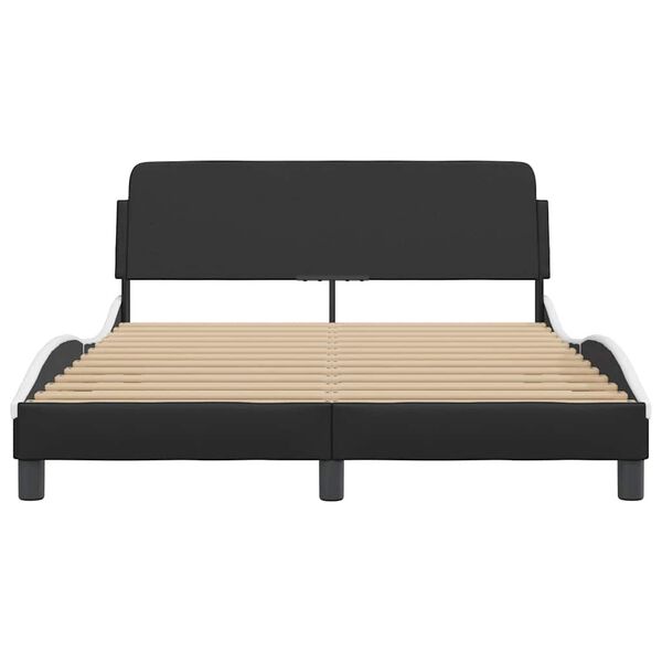 vidaXL Bed Frame Black and White